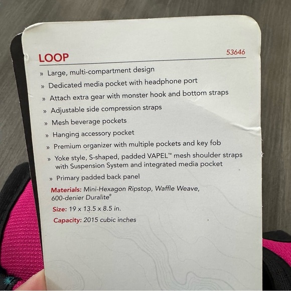 High Sierra loop hiking outdoors backpack hot pink NWT - Picture 5 of 12